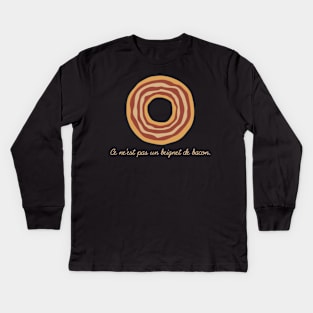 This is Not a Bacon Donut Kids Long Sleeve T-Shirt